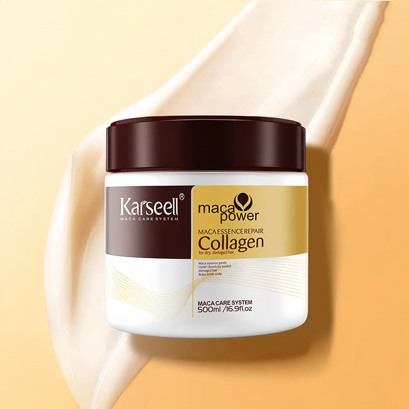 Karseel - Maca Collagen powder Hair Mask -Repair Dryness And Improve Softness Essential Oil Hair Mask