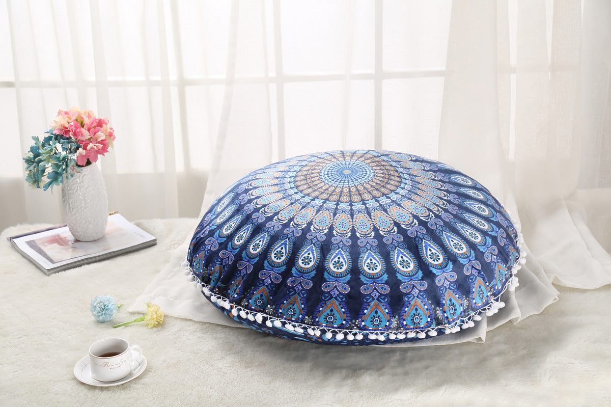 Colorful Mandala Floor Cushion Ottoman- Bohemian