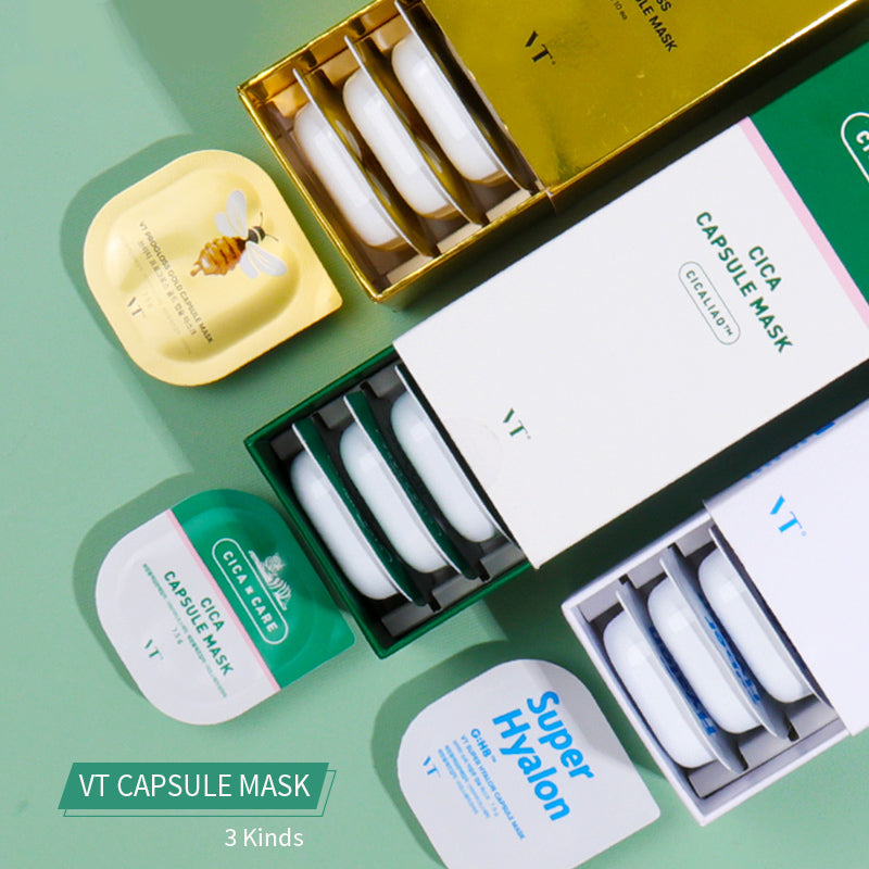 Korean VT CICA Capsule Clay Mask - Golden Honey / Centella / Hyaluronic acid