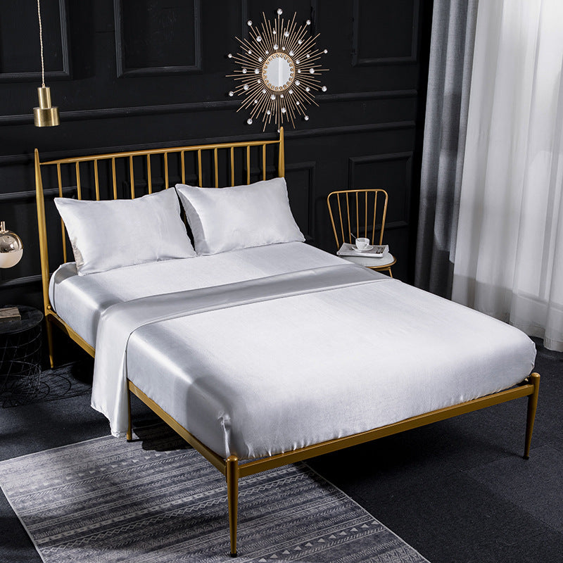 Satin Bed Sheet & Pillowcase - Four Piece Bed Sheet Set