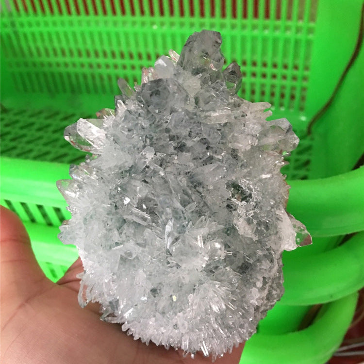Green Ghost Crystal Cluster Rough Stone Ornaments