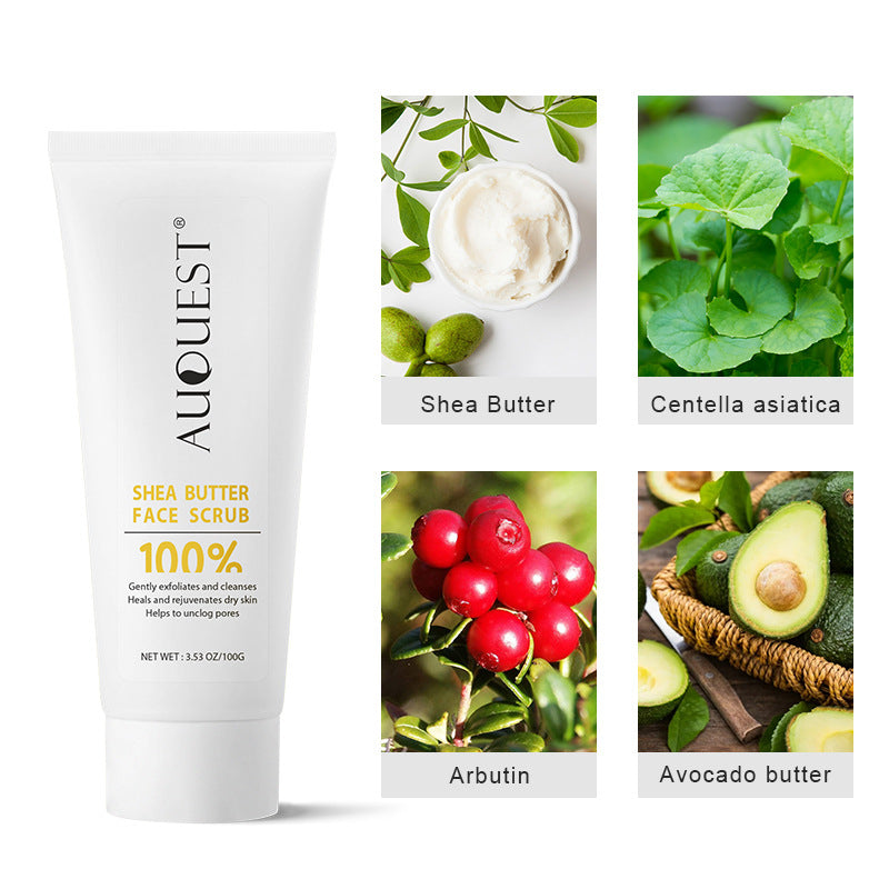 Auquest Shea Facial Scrub for Cleansing, Moisturizing and Brightening