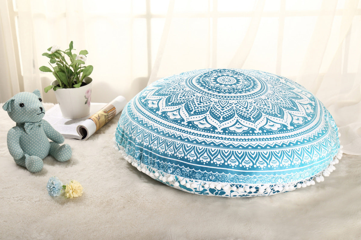 Colorful Mandala Floor Cushion Ottoman- Bohemian