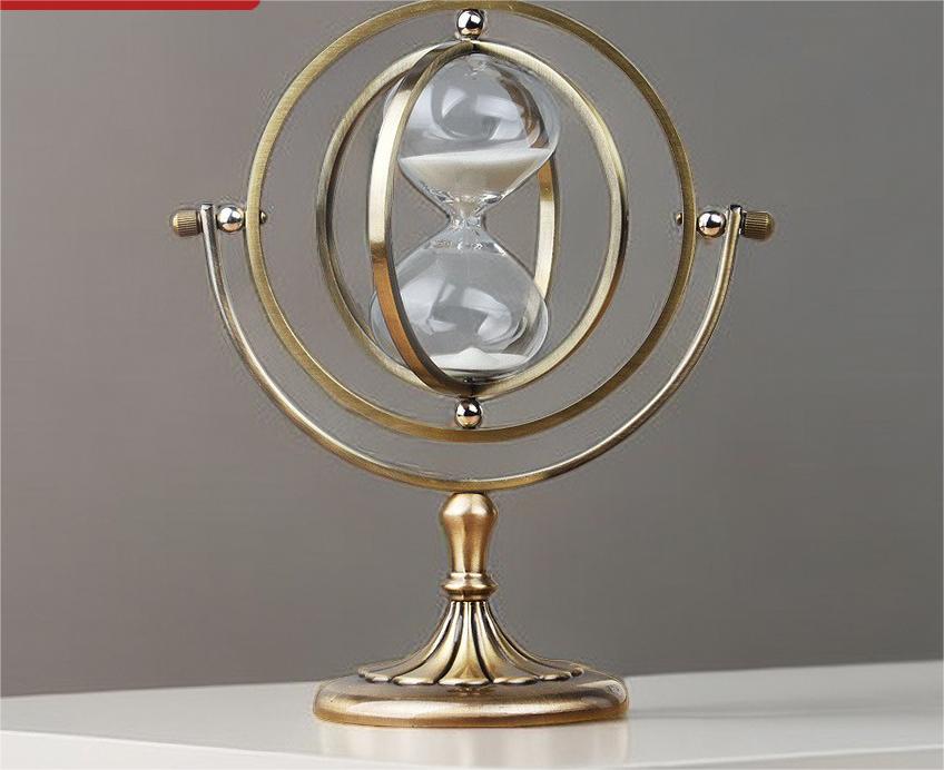 Creative Retro Glass Sand Clock Timer Ornament Decoration Desktop Time