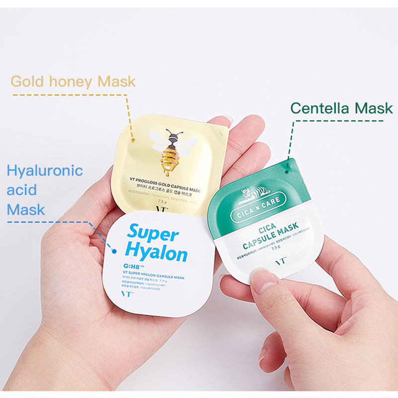 Korean VT CICA Capsule Clay Mask - Golden Honey / Centella / Hyaluronic acid