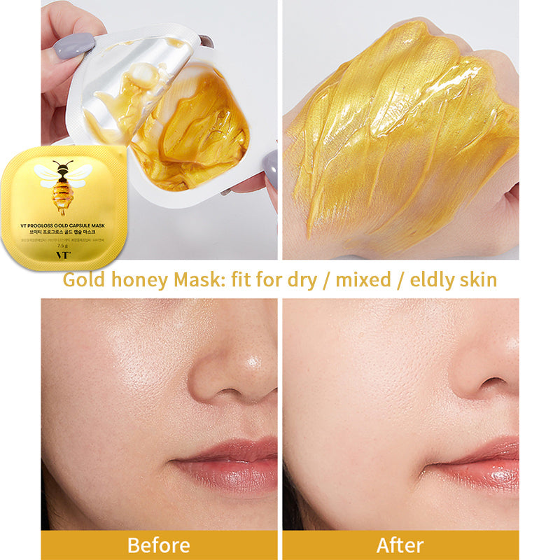 Korean VT CICA Capsule Clay Mask - Golden Honey / Centella / Hyaluronic acid