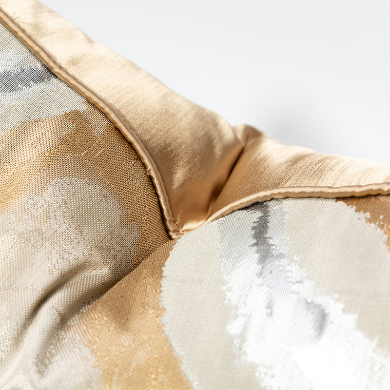 Gold geometric pattern cushion cover