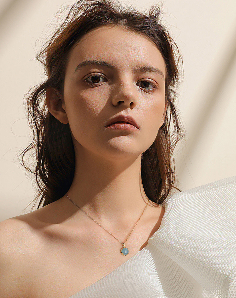 Aquamarine S925 Sterling Silver Necklace