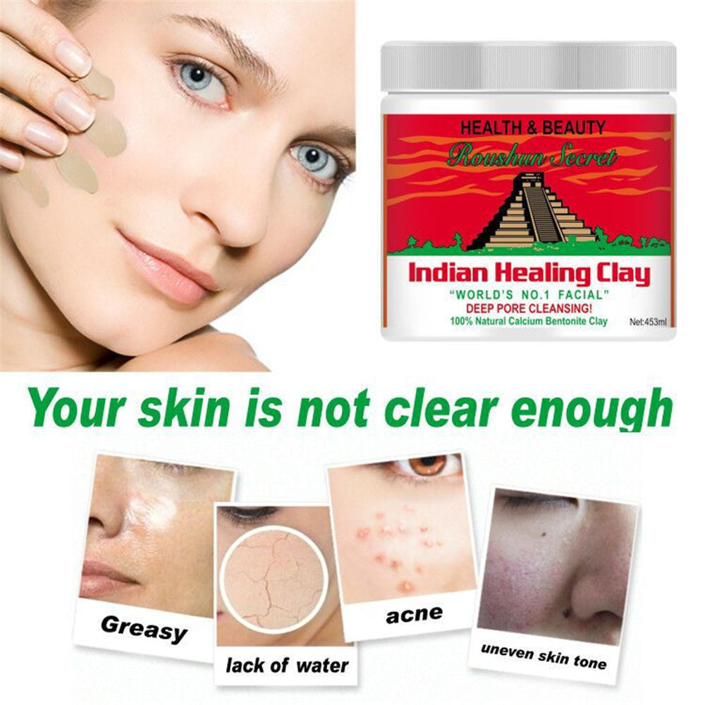 Roushun Secret- Indian Healing Clay – Deep Pore Cleansing Mud Mask