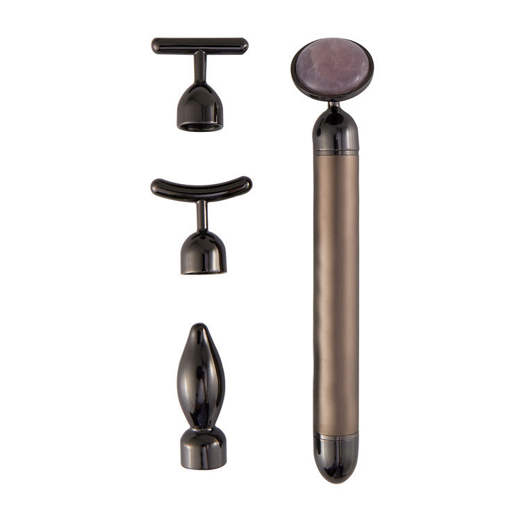 Set of 4- Rose Quartz Face Roller - battery operated