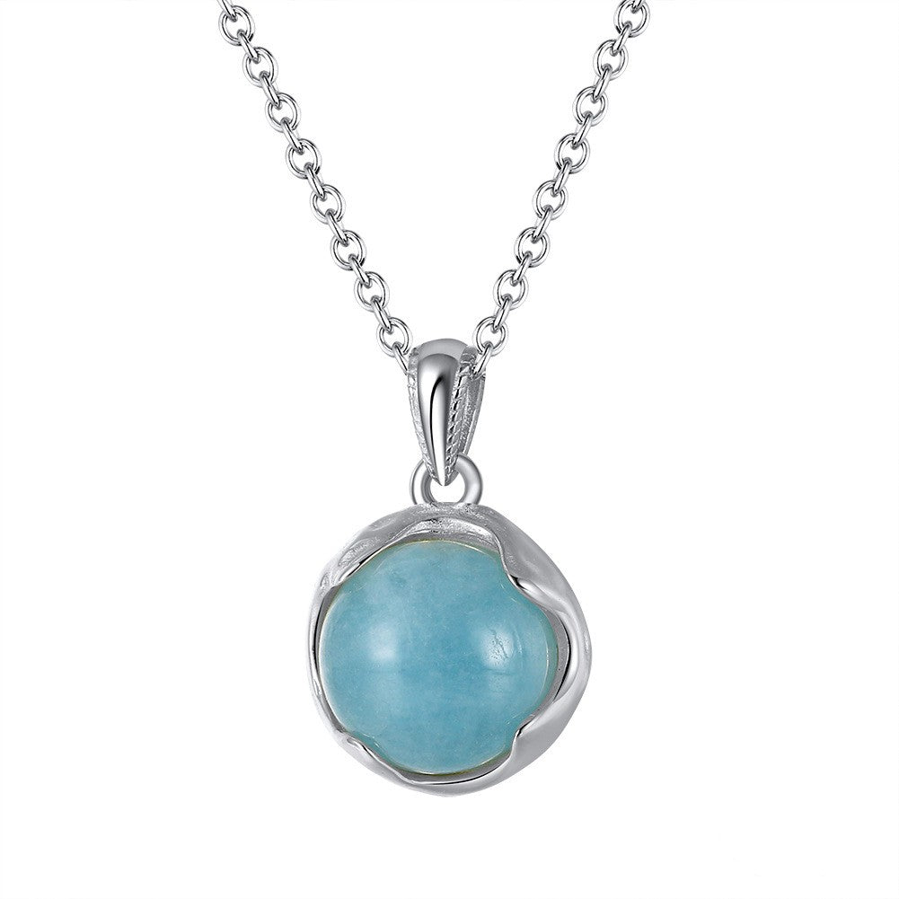 Aquamarine S925 Sterling Silver Necklace