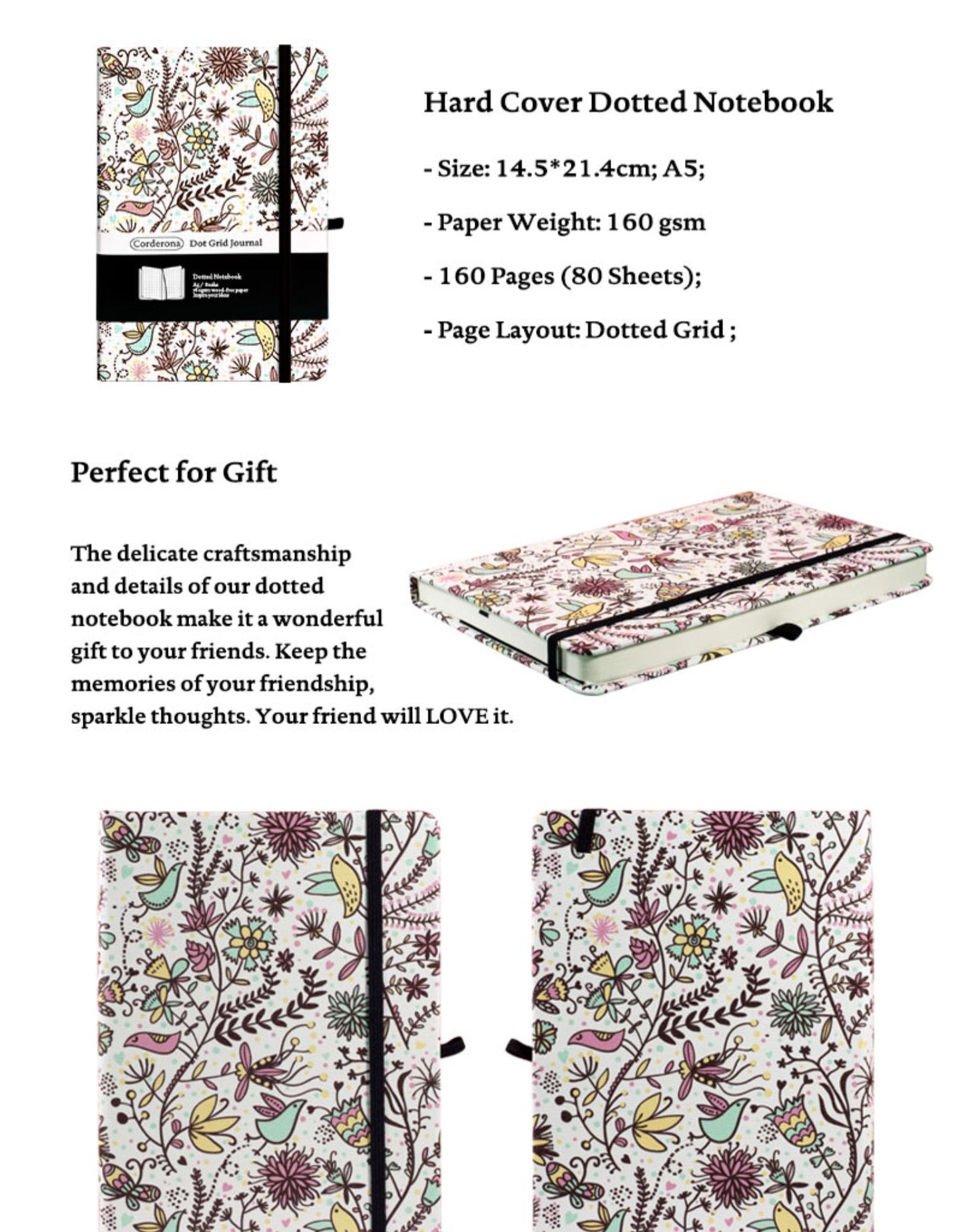 Hand Strap Diary Dot Matrix Notepad