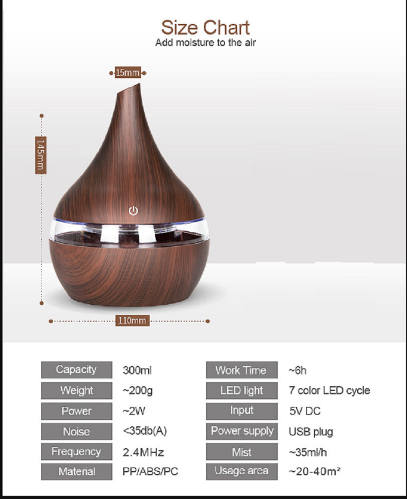 LED Essential Oil Diffuser