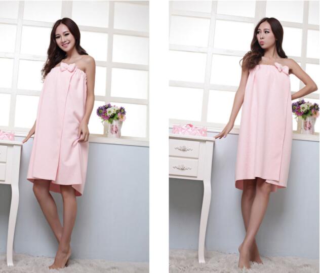 Bow-knot Tube Top Bath Dress Microfiber Bath Towel