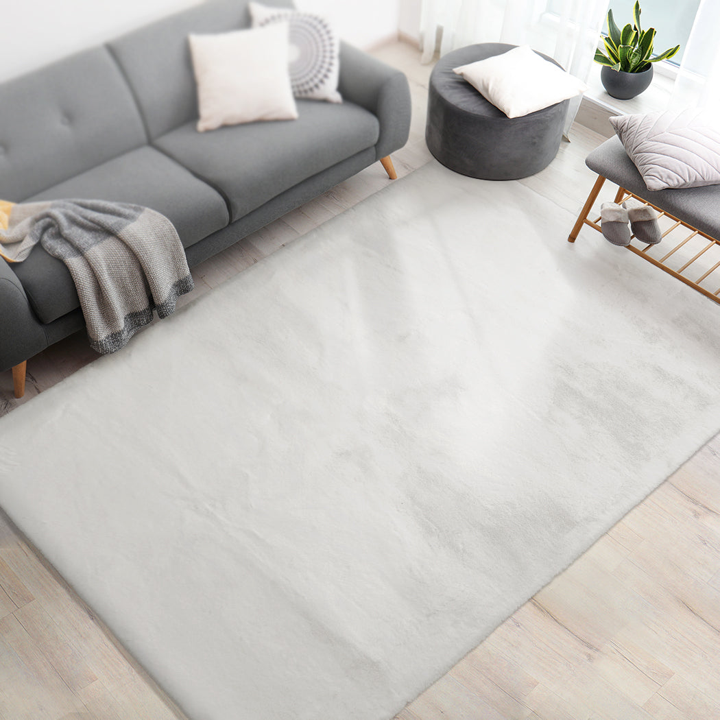 Marlow Floor Rugs Area Rug Fluffy Faux Rabbit Fur Shaggy Carpet Mat 140X200CM