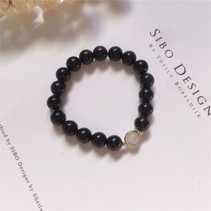 Natural Obsidian Bracelet For Couple