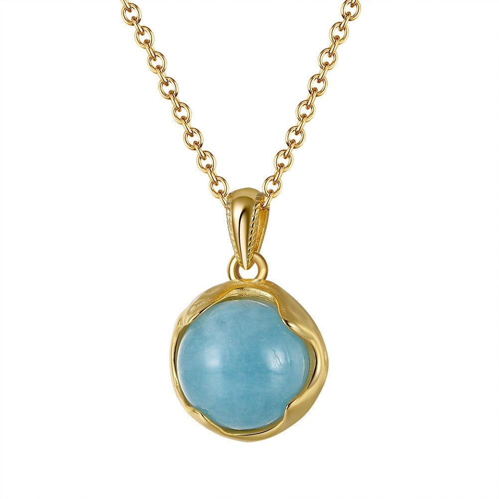 Aquamarine S925 Sterling Silver Necklace