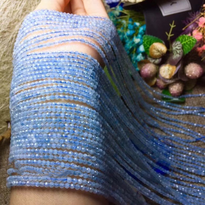Ladies Natural Aquamarine Faceted Loose Beads