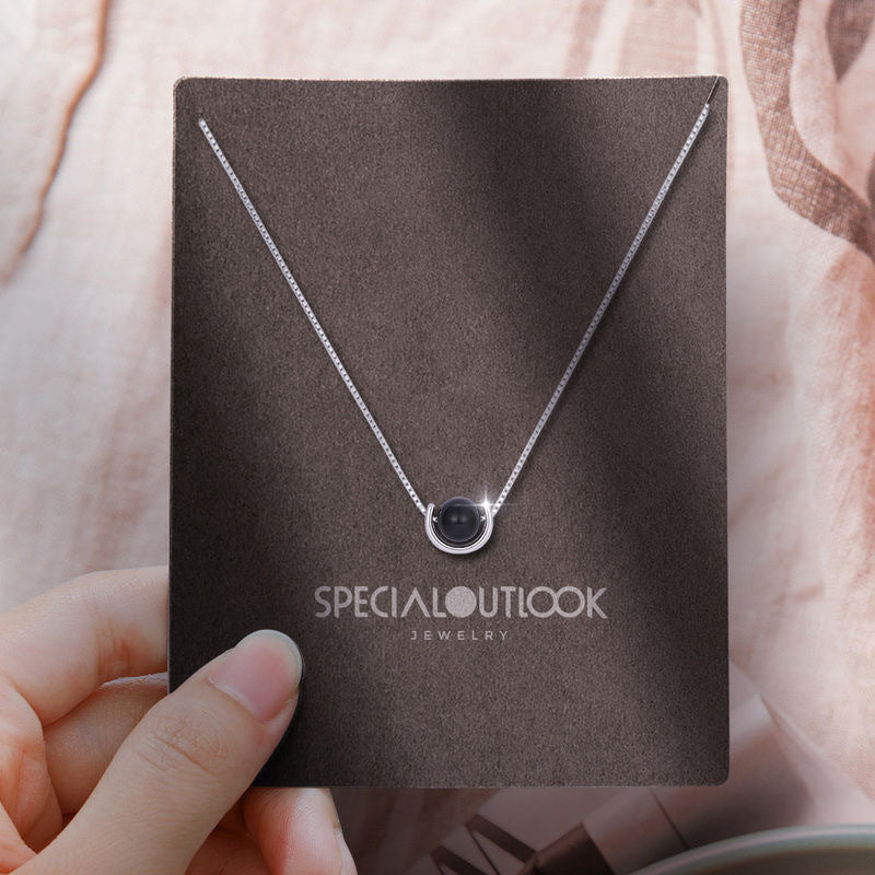 Obsidian Saturn Pendant Jewelry