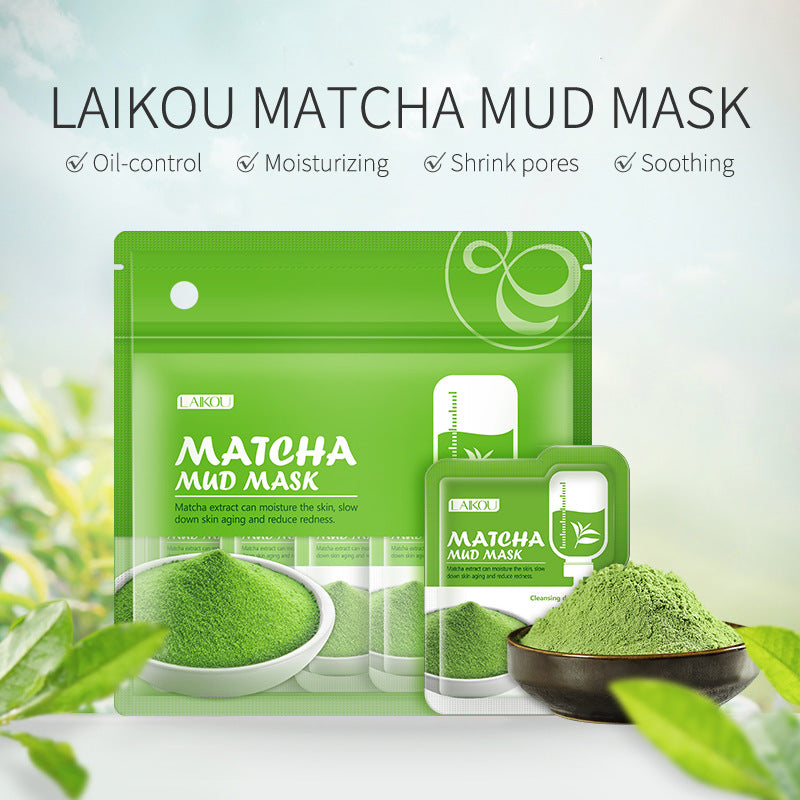 Laiko Matcha Moisturizing Mask- Matcha  Green Clay Mask & Sakura Mask