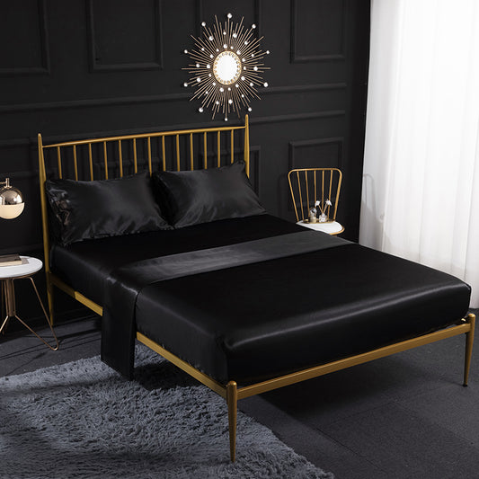Satin Bed Sheet & Pillowcase - Four Piece Bed Sheet Set