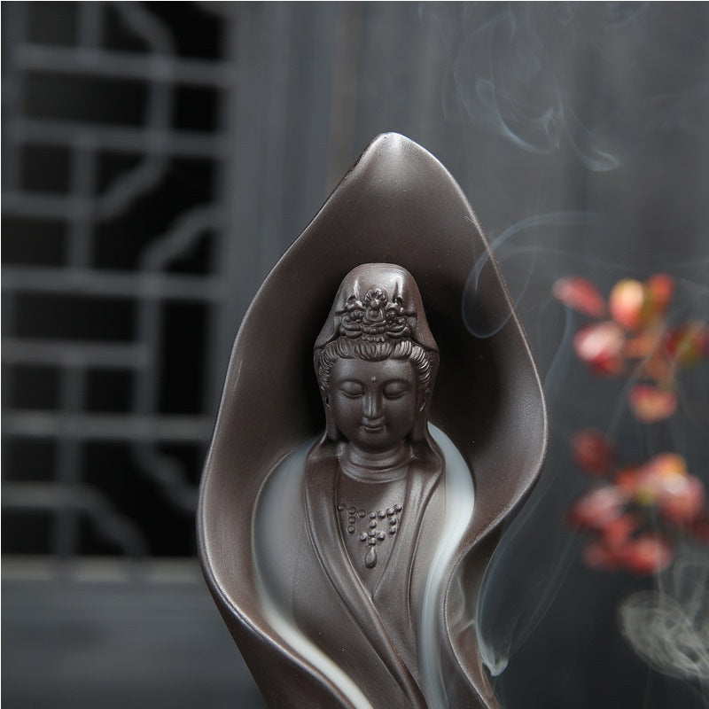 Ceramic Guanyin Backflow Ceramic Incense Burner
