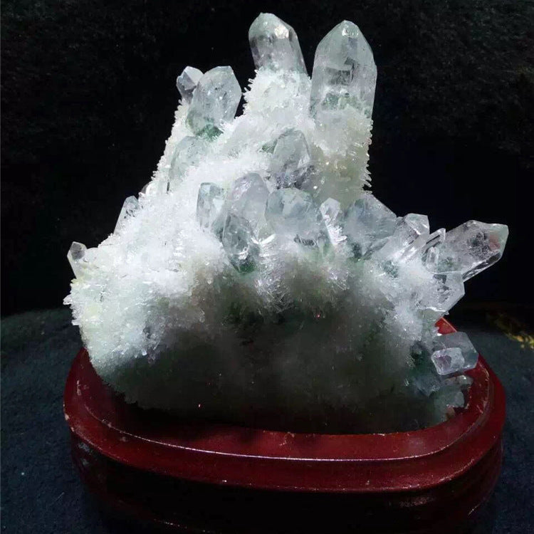 Green Ghost Crystal Cluster Rough Stone Ornaments