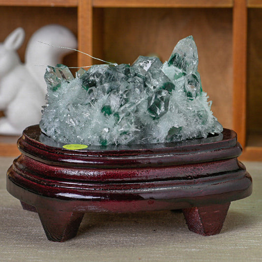 Green Ghost Crystal Cluster Rough Stone Ornaments
