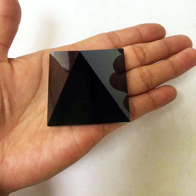 Natural Obsidian Pyramid Decorations Home Office Desk Obsidian Pyramid Decorations