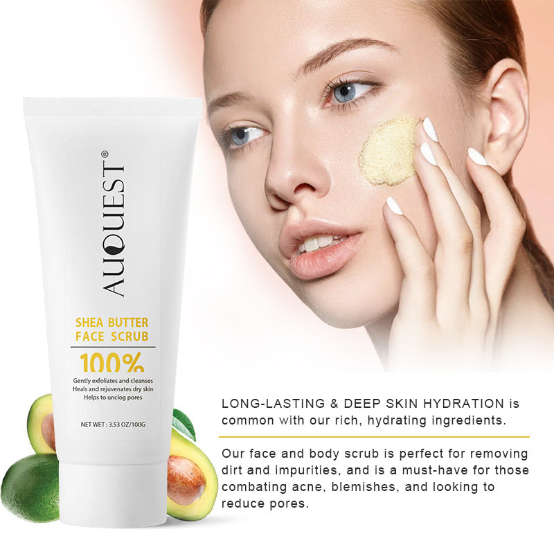 Auquest Shea Facial Scrub for Cleansing, Moisturizing and Brightening