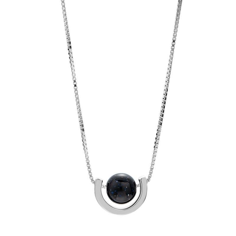 Obsidian Saturn Pendant Jewelry