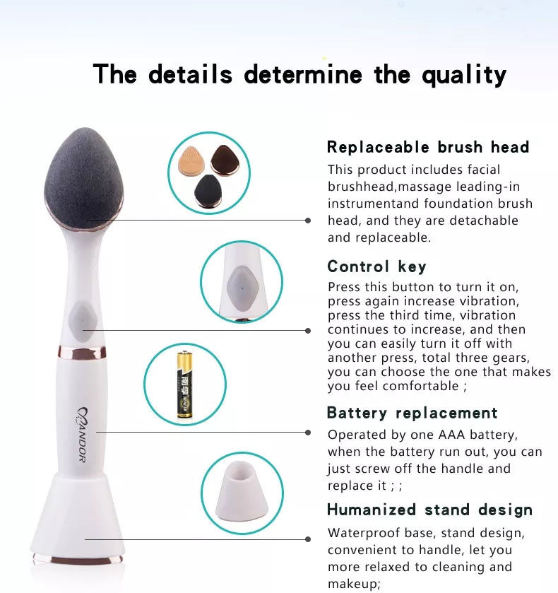 Three-in-one multifunctional face wash brush