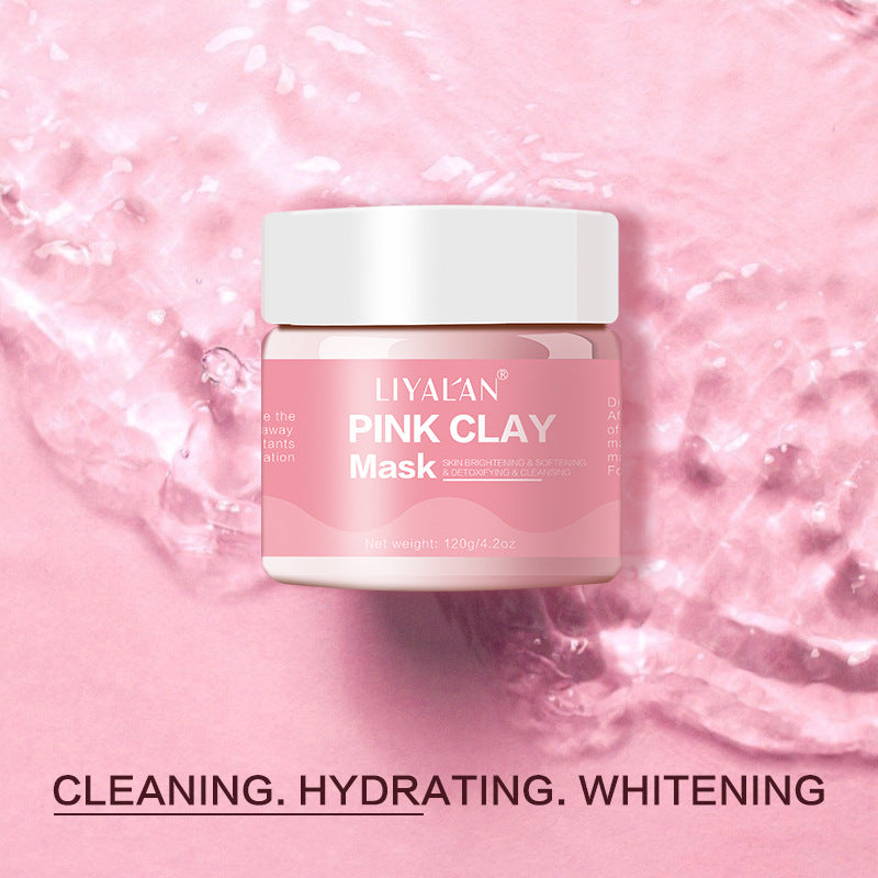 LIYALAN Pink Clay Mask – Purify, Hydrate & Glow Naturally