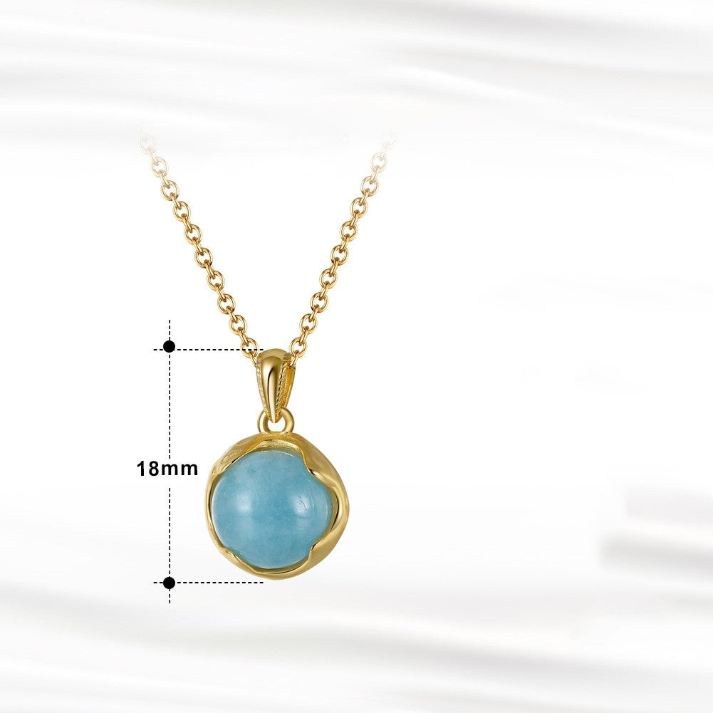Aquamarine S925 Sterling Silver Necklace