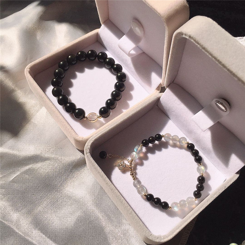 Natural Obsidian Bracelet For Couple