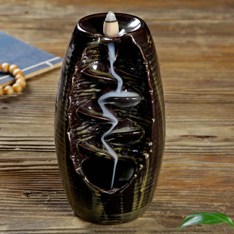 Ceramic Retro Stone Mill Backflow Incense Burner – A Mesmerizing Aromatic Experience