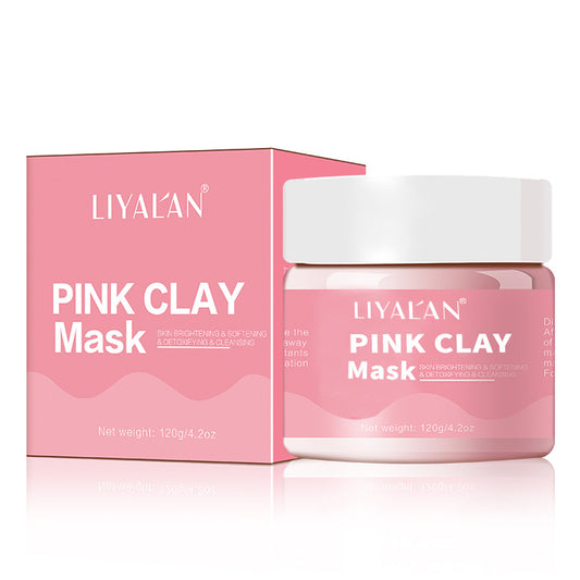 LIYALAN Pink Clay Mask – Purify, Hydrate & Glow Naturally