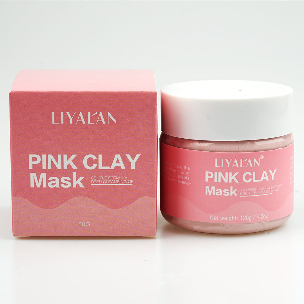 LIYALAN Pink Clay Mask – Purify, Hydrate & Glow Naturally