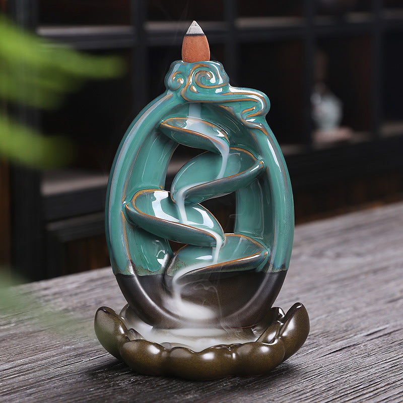 Ceramic Retro Stone Mill Backflow Incense Burner – A Mesmerizing Aromatic Experience