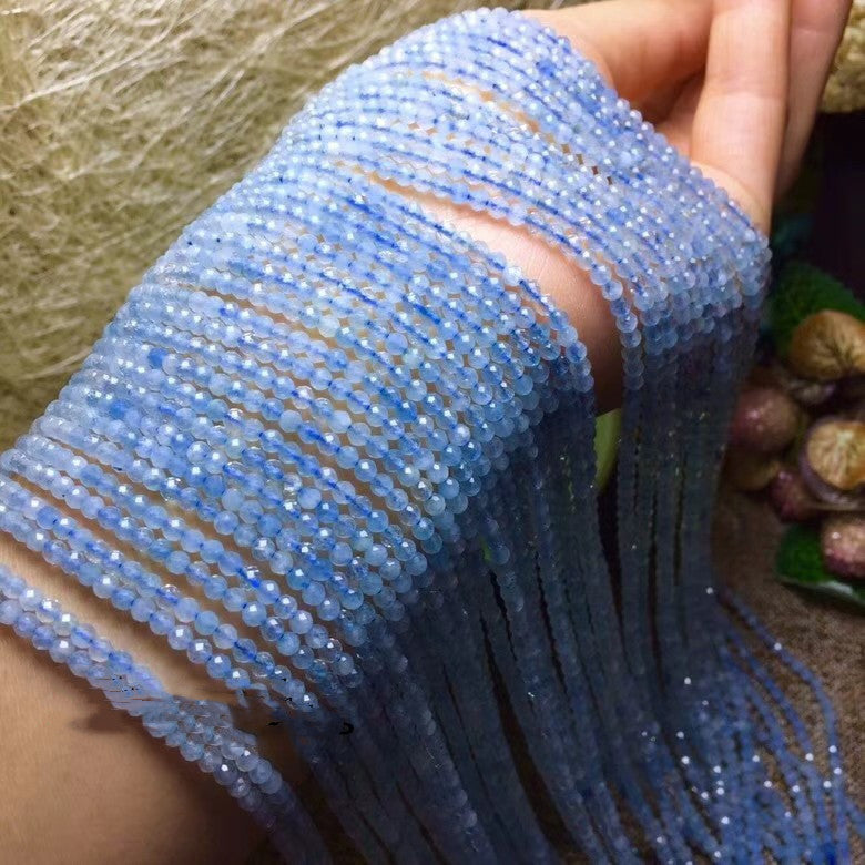 Ladies Natural Aquamarine Faceted Loose Beads