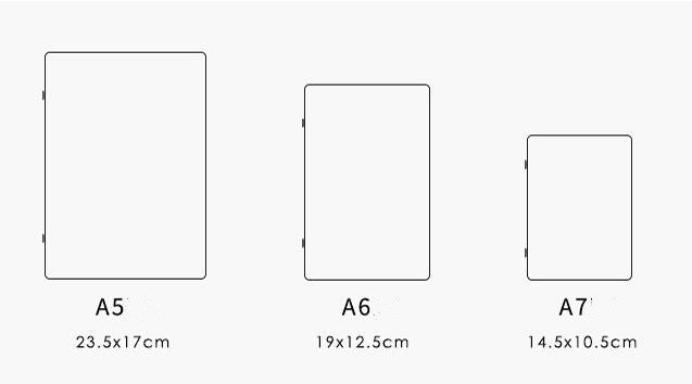 A5A6A7 Handbook Binder Vintage Leather Notepad Diary