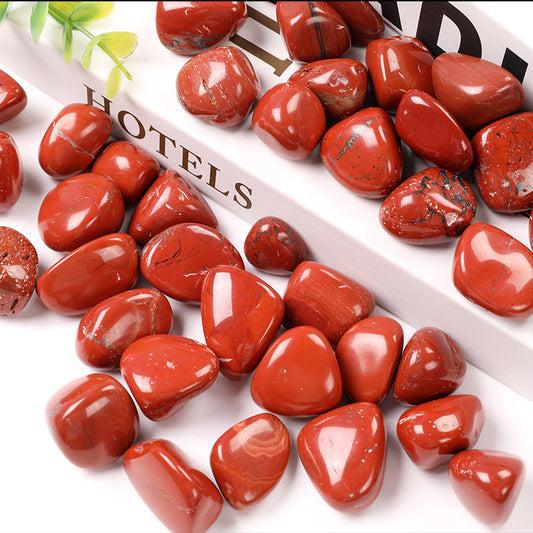 Natural Red Jasper Polished Rough Stone Home Play Decoration Toy Stone