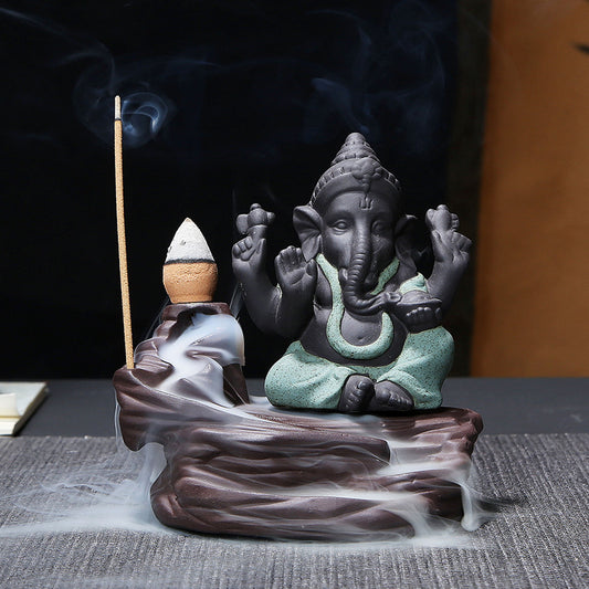 Lord Ganesha Incense Burner – Handcrafted Elegance for Tranquility