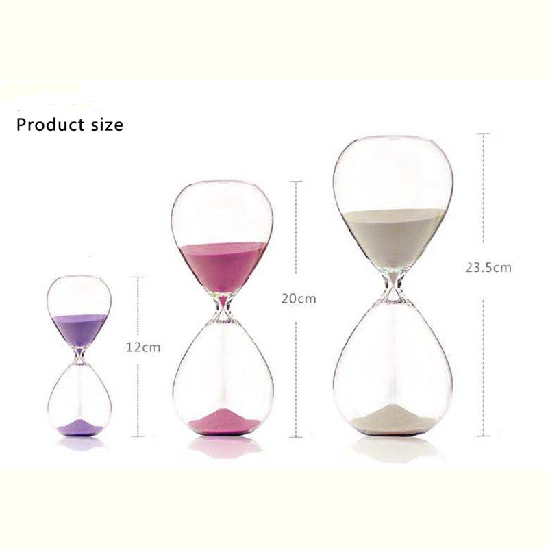 Creative Solid Color Glass Hourglass Timer
