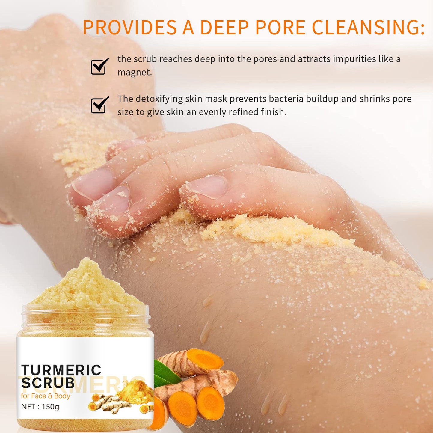 Turmeric Scrub Softens Body and Face