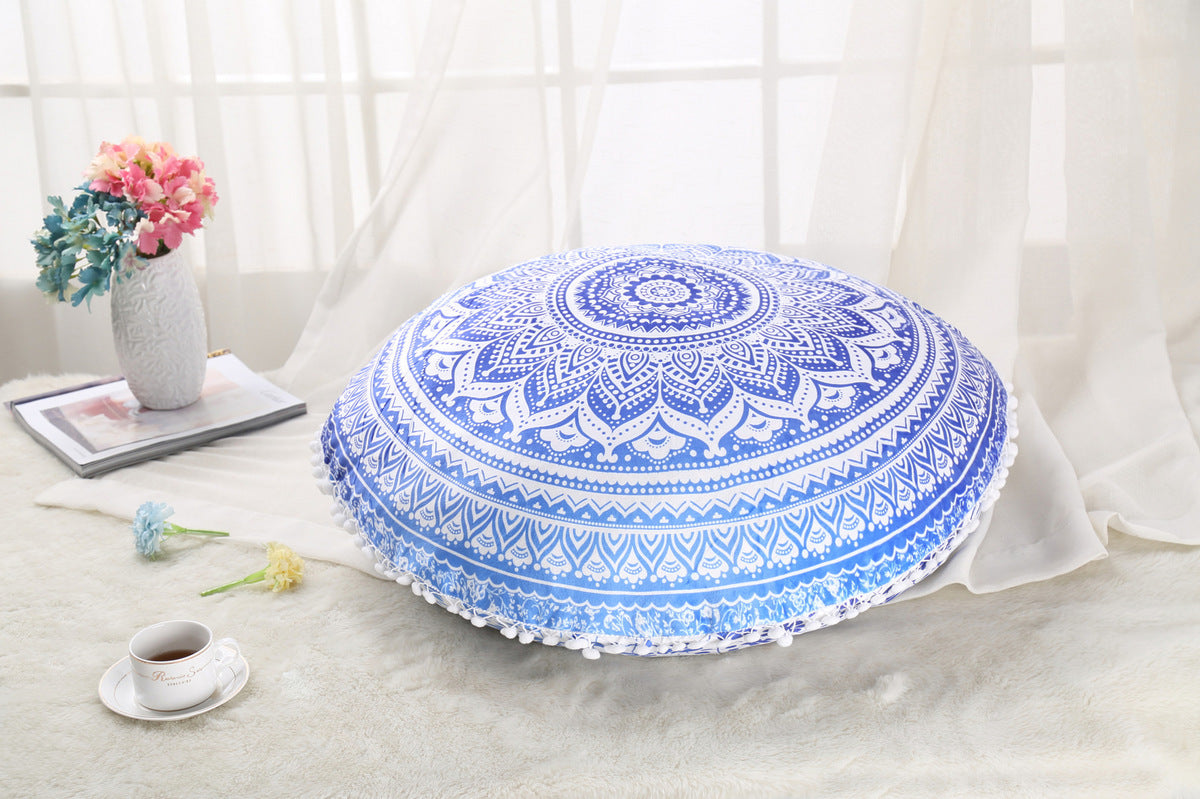 Colorful Mandala Floor Cushion Ottoman- Bohemian