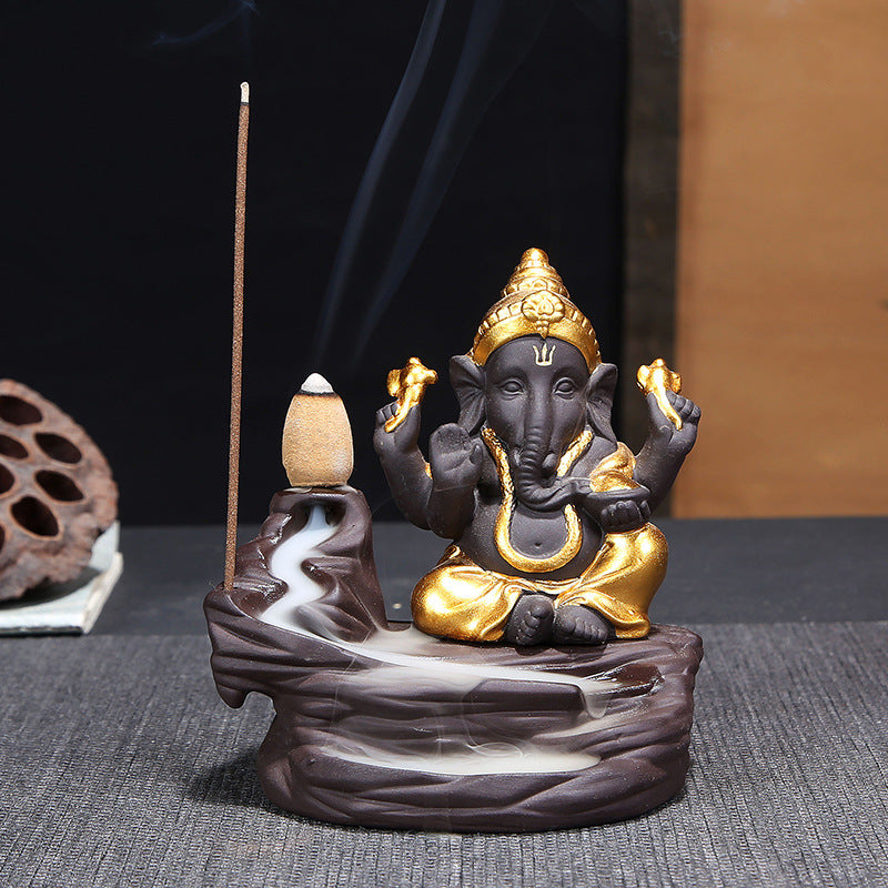 Lord Ganesha Incense Burner – Handcrafted Elegance for Tranquility