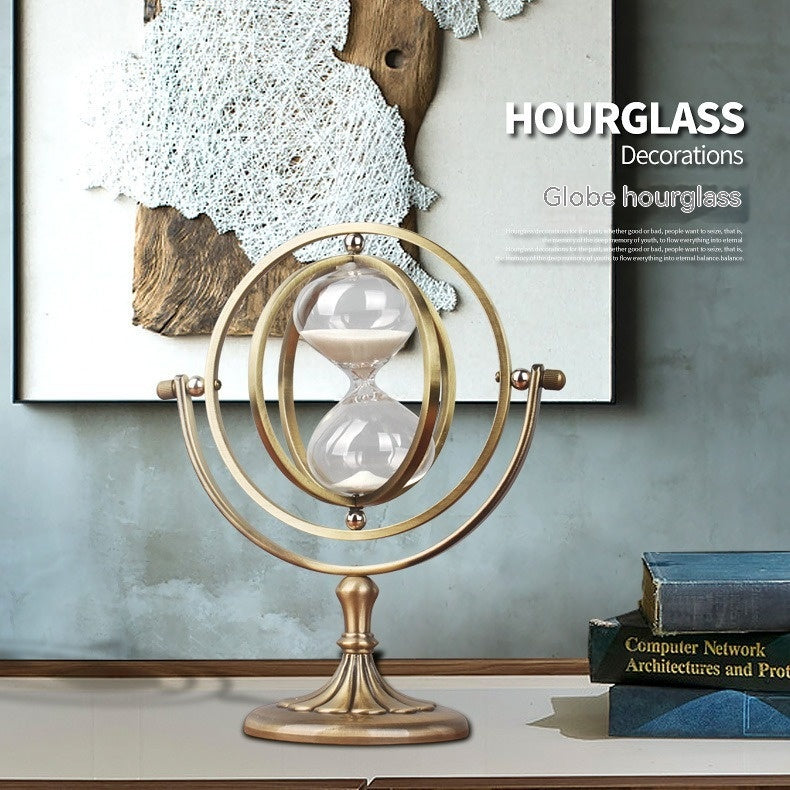Creative Retro Glass Sand Clock Timer Ornament Decoration Desktop Time