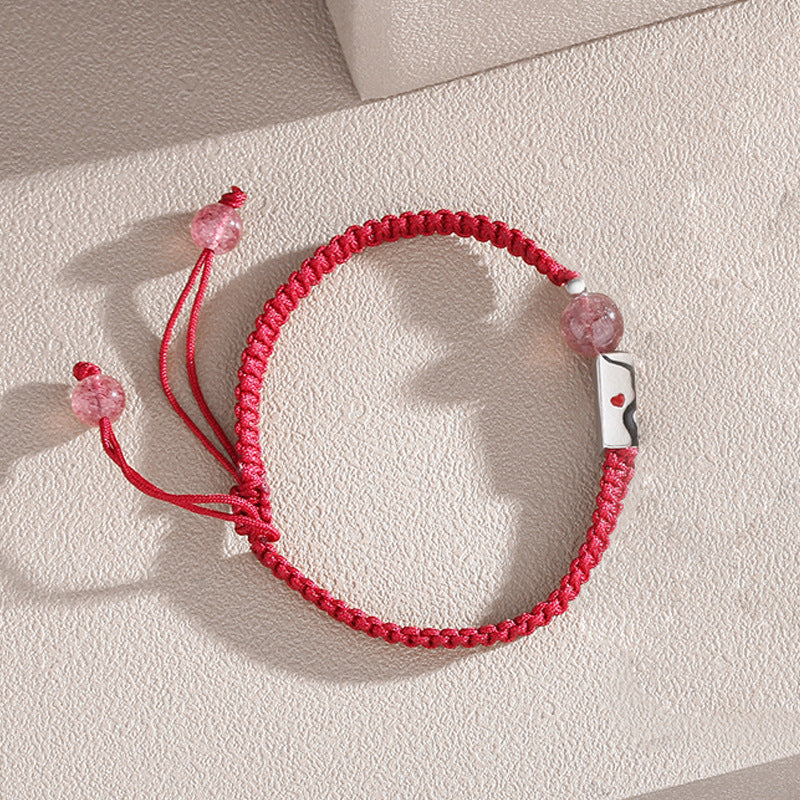 Creative Stitching Niche Obsidian Bracelet
