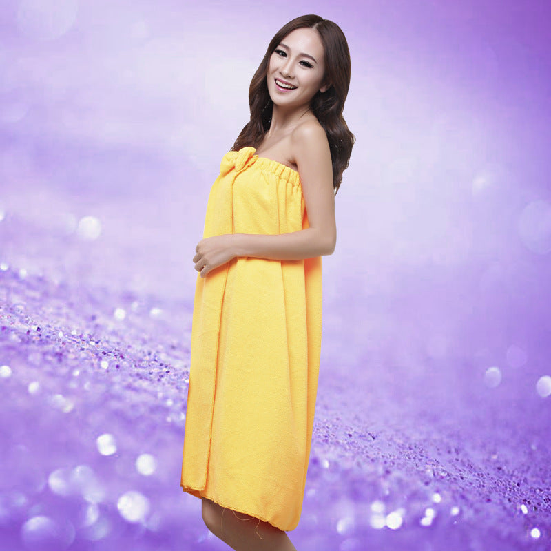 Bow-knot Tube Top Bath Dress Microfiber  Bath Towel